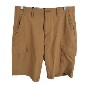 Denali Stretch Hybrid Shorts Mens 32 Brown VTG Tobacco Cargo Ripstop D455120
